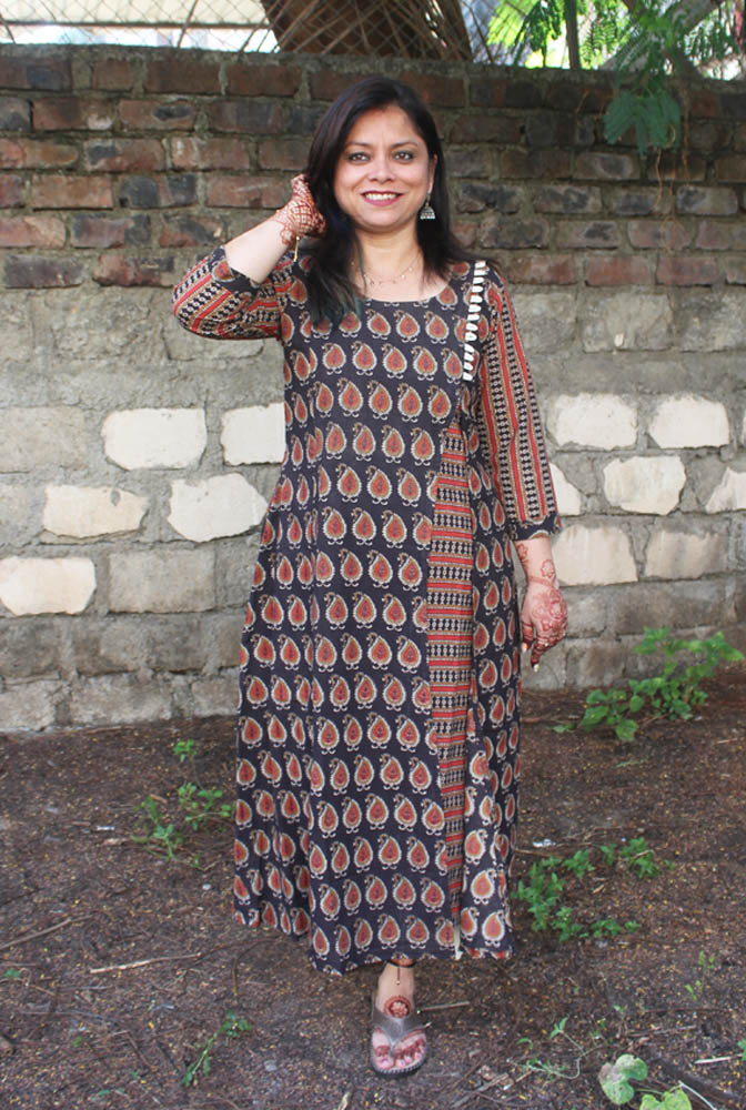 Designer Dabu A-line Kurti