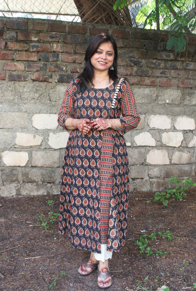 Designer Dabu A-line Kurti