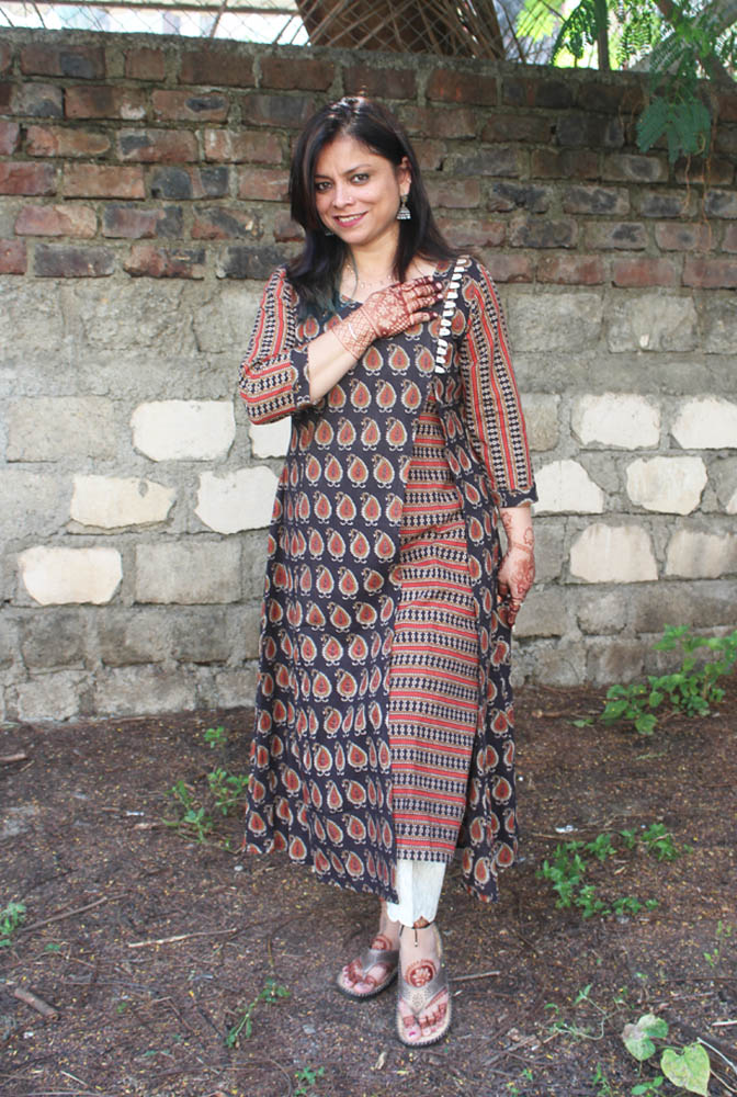 Designer Dabu A-line Kurti