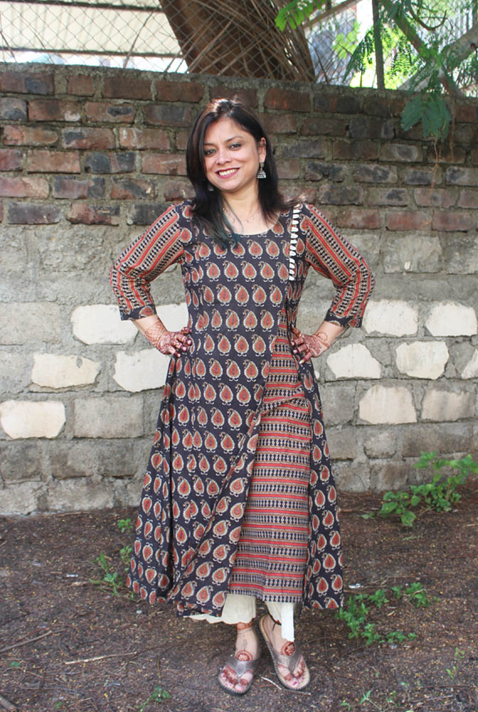Designer Dabu A-line Kurti