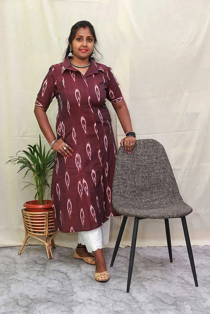 Itkari Maroon Kurti