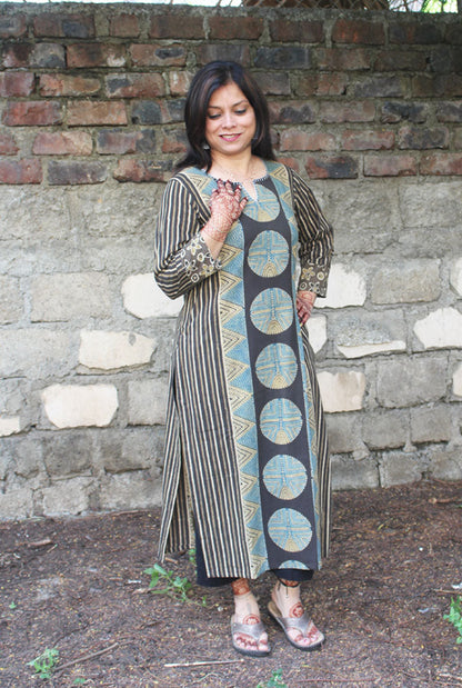 Straight cut designer Ajrakh Kurti