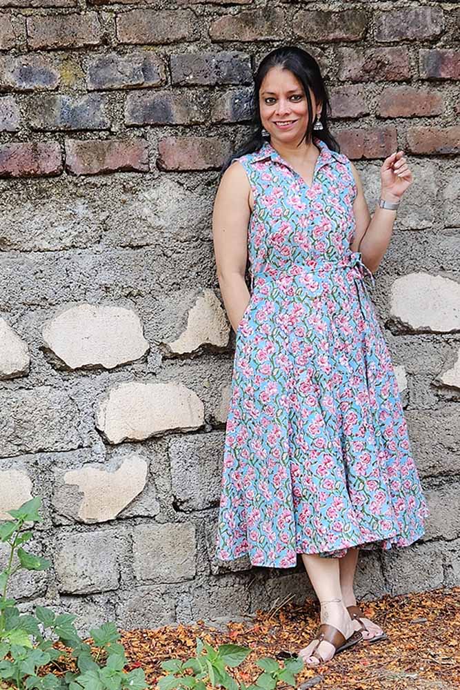 Beautiful Cotton Floral Dabu Dress