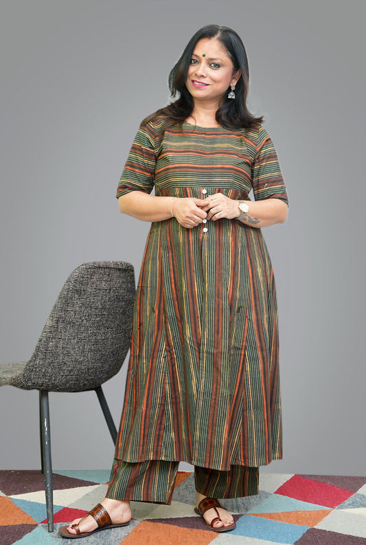 Dabu Ajrakh Co-Ord Set A