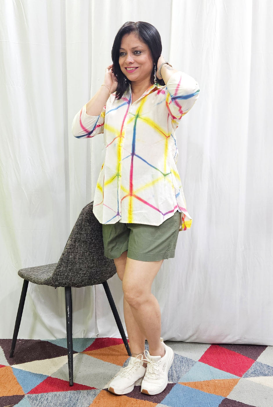 White Stylish Clamp Shirt