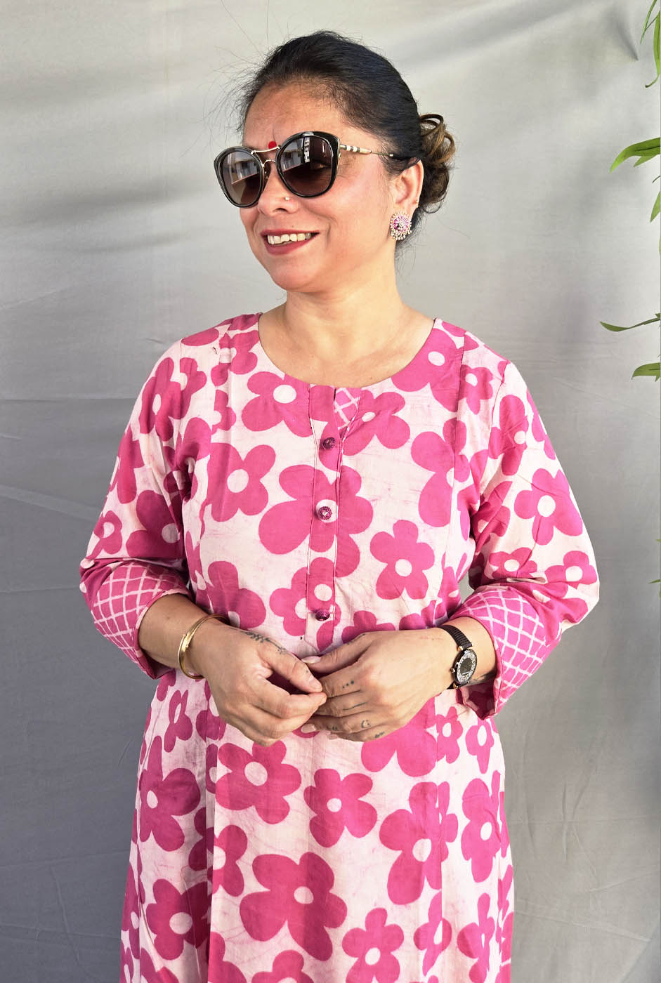 Vana Phool Pink Dabu Block Printed Co-Ord Set