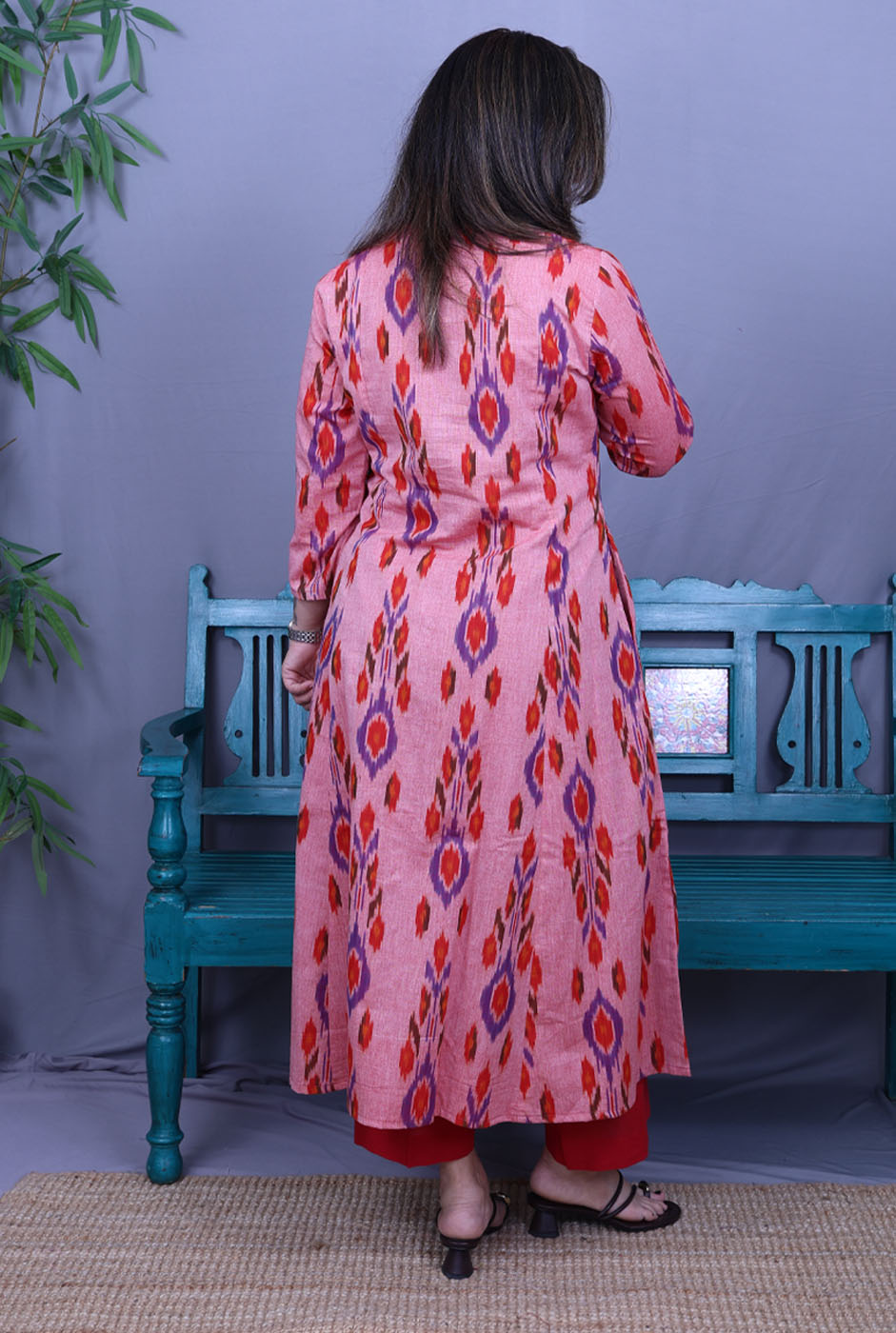 Uzbek Ikat Kurta with plackets detailing