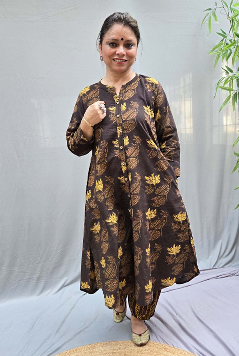 Dhara – Dabu Ajrakh Kurta Pant Set B