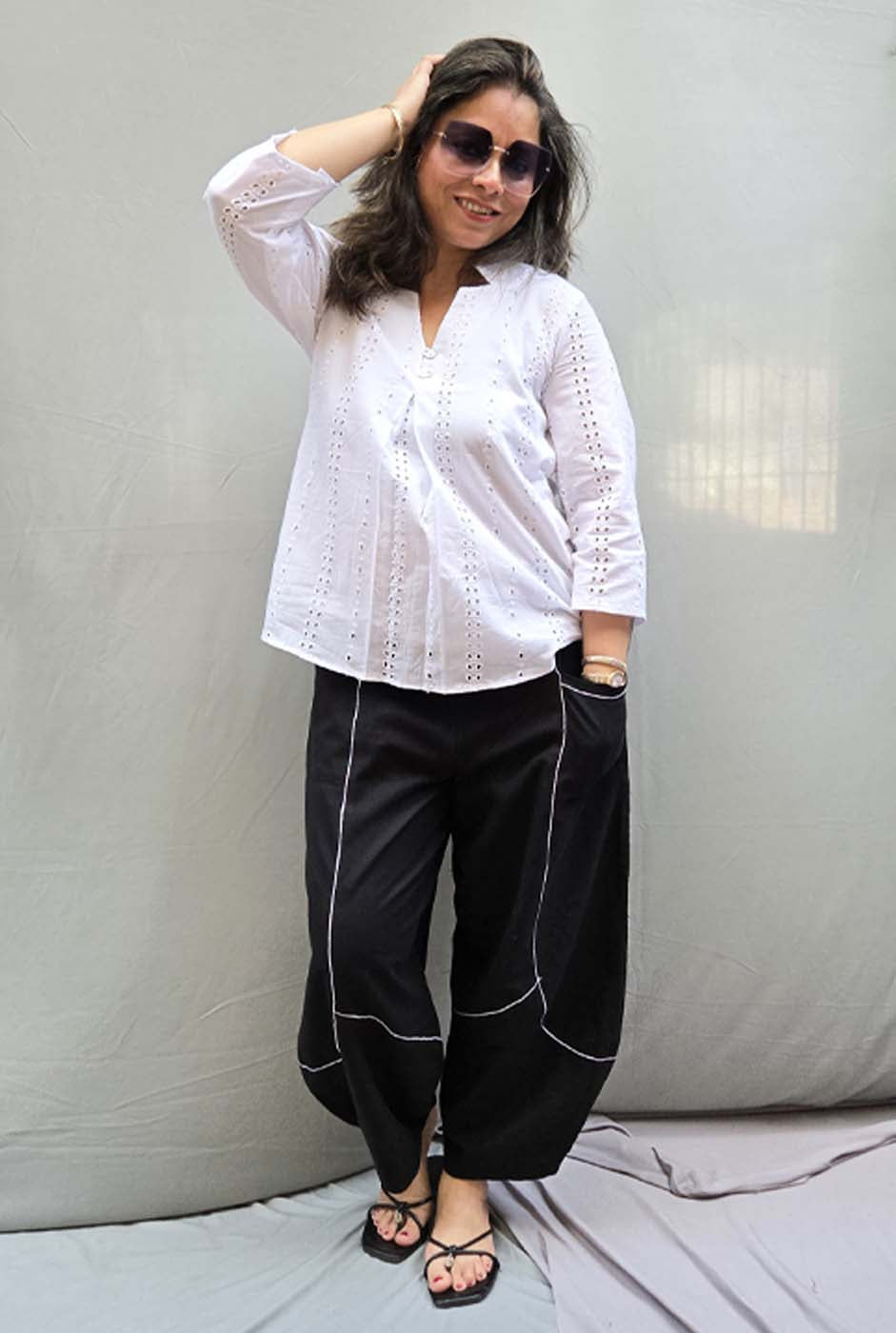 Aflatoon – Black Comfort Fit Pants