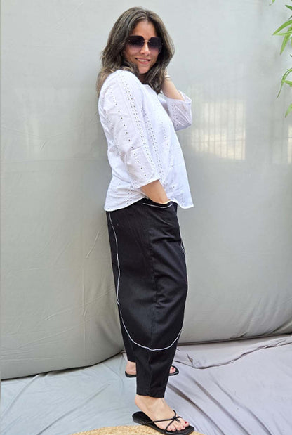 Aflatoon – Black Comfort Fit Pants