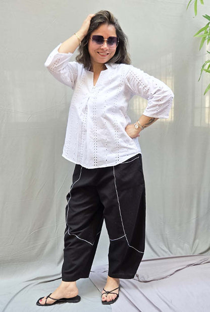 Aflatoon – Black Comfort Fit Pants