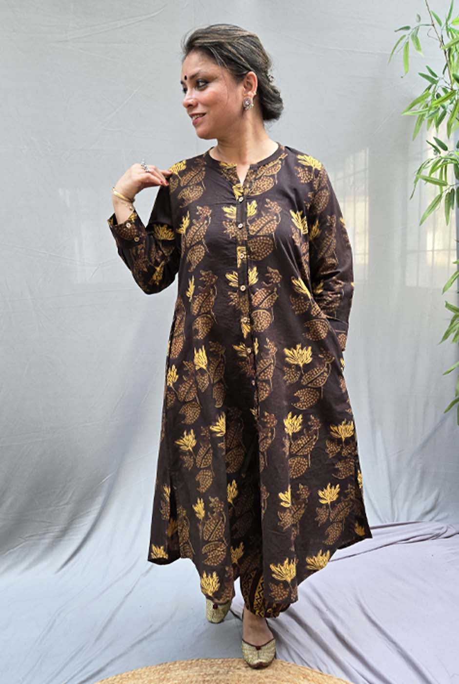 Dhara – Dabu Ajrakh Kurta Pant Set B