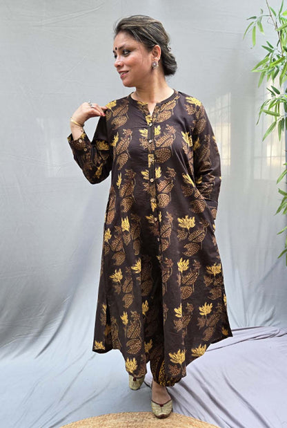 Dhara – Dabu Ajrakh Kurta Pant Set B