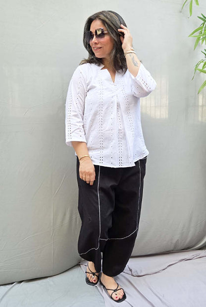Aflatoon – Black Comfort Fit Pants