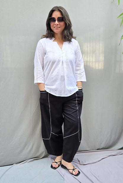 Aflatoon – Black Comfort Fit Pants