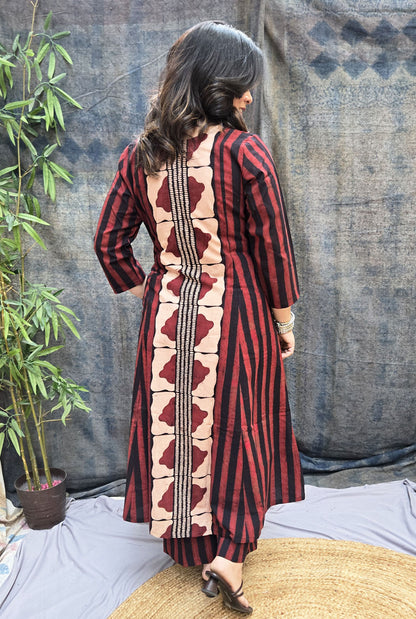 Surkh Rekha – Paneled A-Line Kurta