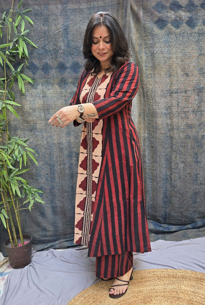 Surkh Rekha – Paneled A-Line Kurta