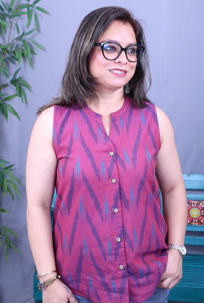 Beautiful Ikat Handloom Shirt