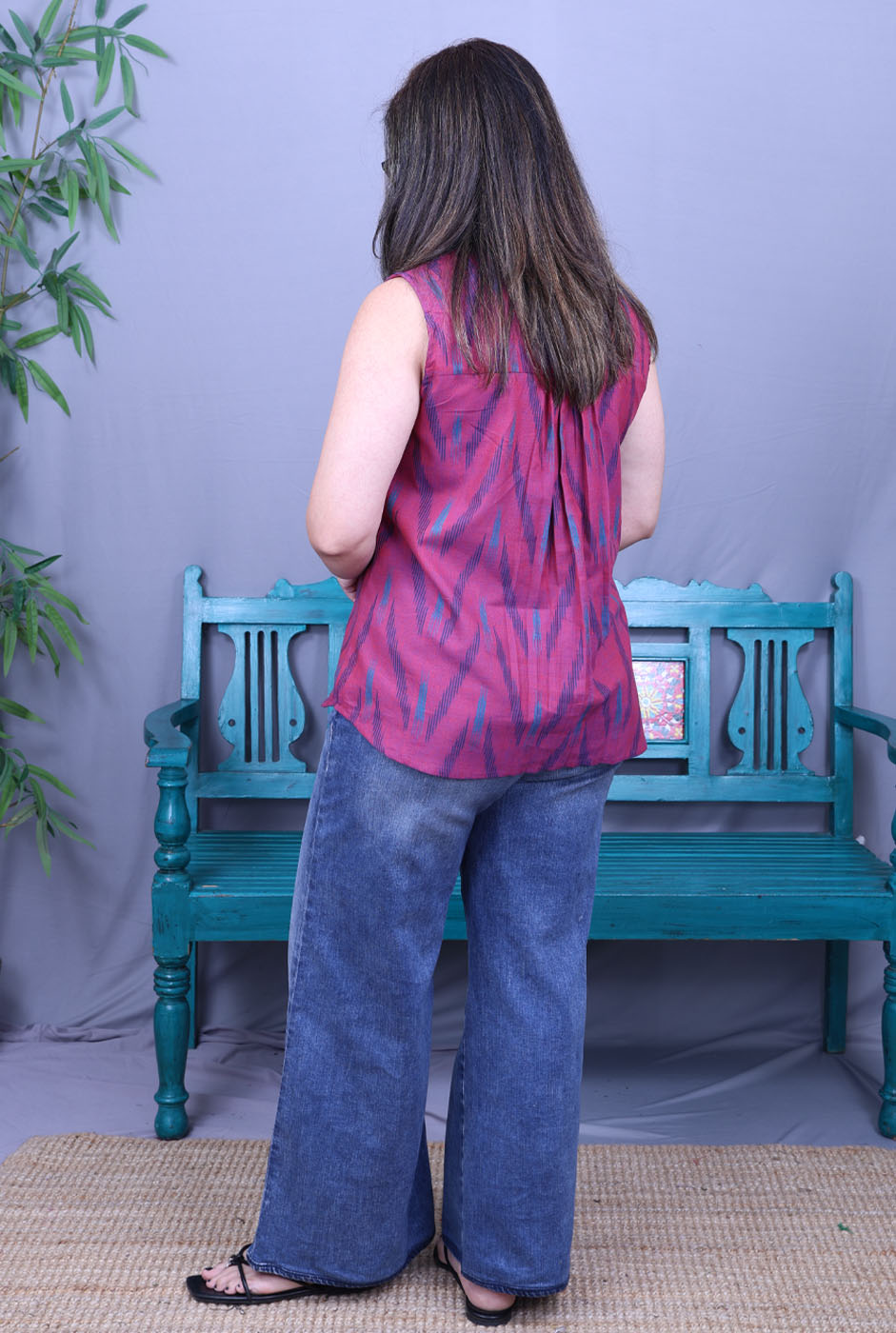 Beautiful Ikat Handloom Shirt