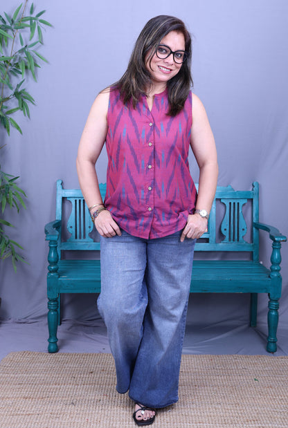 Beautiful Ikat Handloom Shirt