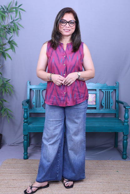 Beautiful Ikat Handloom Shirt
