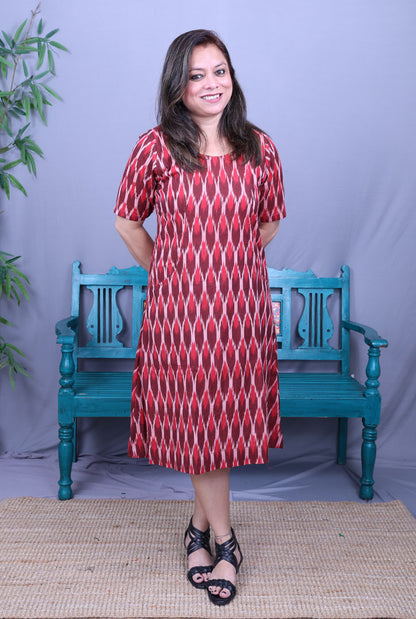 Ikat short dress