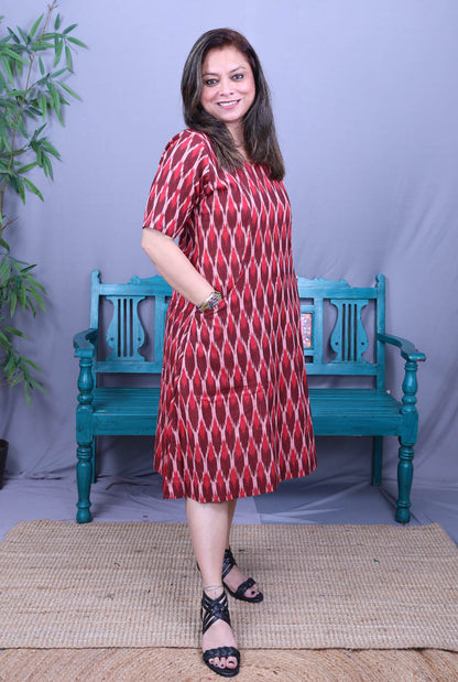 Ikat short dress