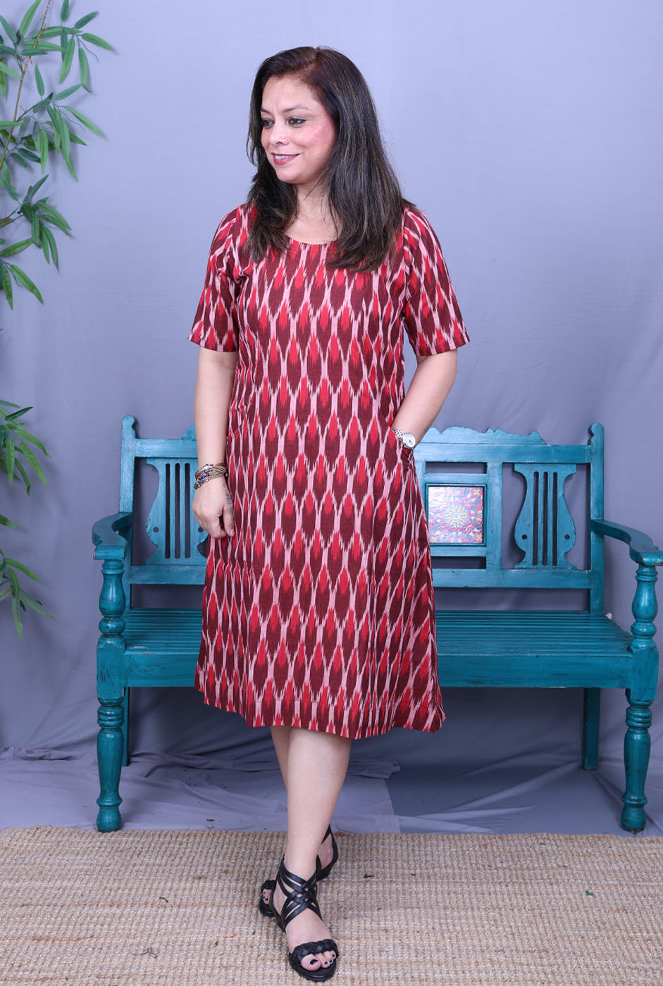 Ikat short dress