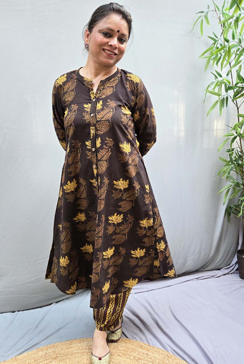 Dhara – Dabu Ajrakh Kurta Pant Set B