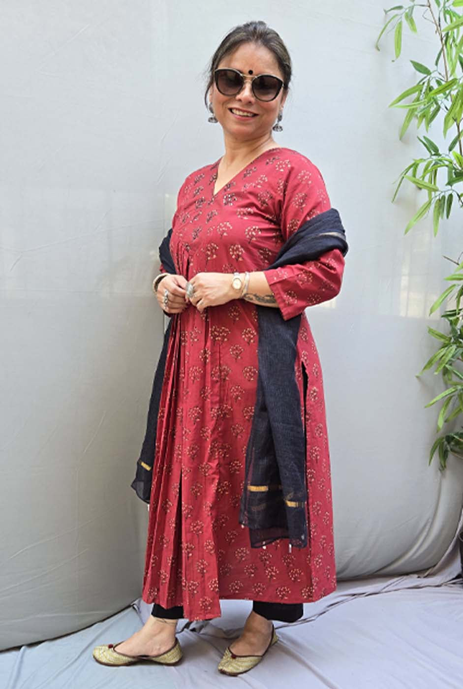 Nayantara Dabu Cotton Kurta