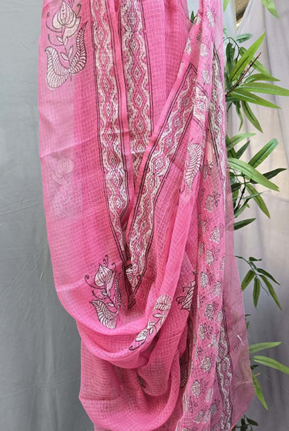 Kota Doria Dupatta Pink A