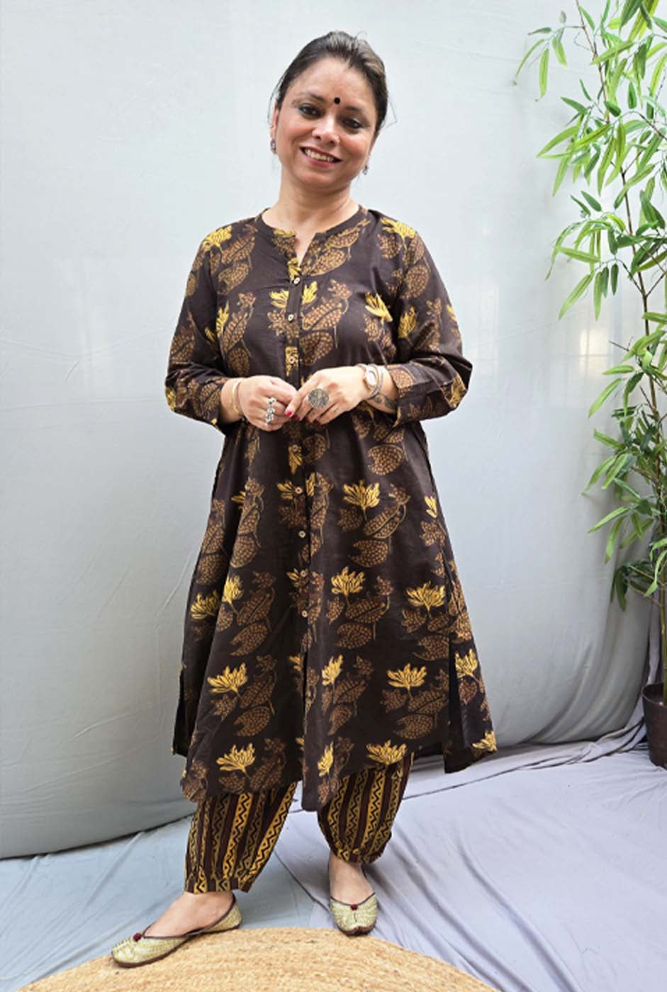 Dhara – Dabu Ajrakh Kurta Pant Set B