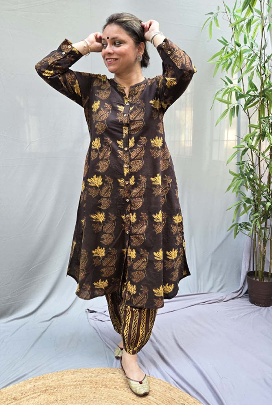 Dhara – Dabu Ajrakh Kurta Pant Set B