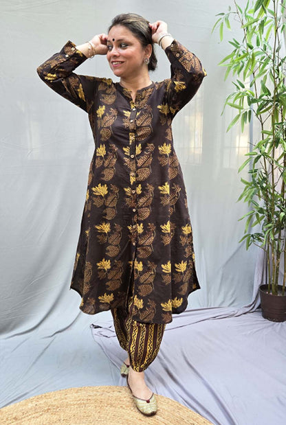 Dhara – Dabu Ajrakh Kurta Pant Set B
