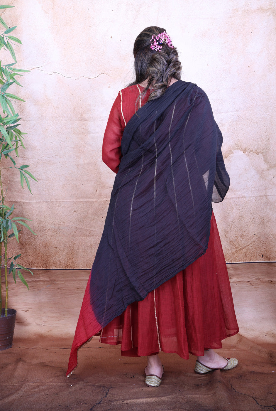 Nakshatra Mul Chanderi Gota Co-ord Set of 2