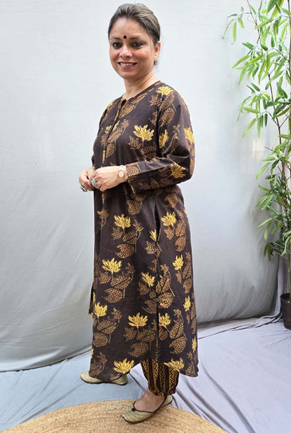 Dhara – Dabu Ajrakh Kurta Pant Set B