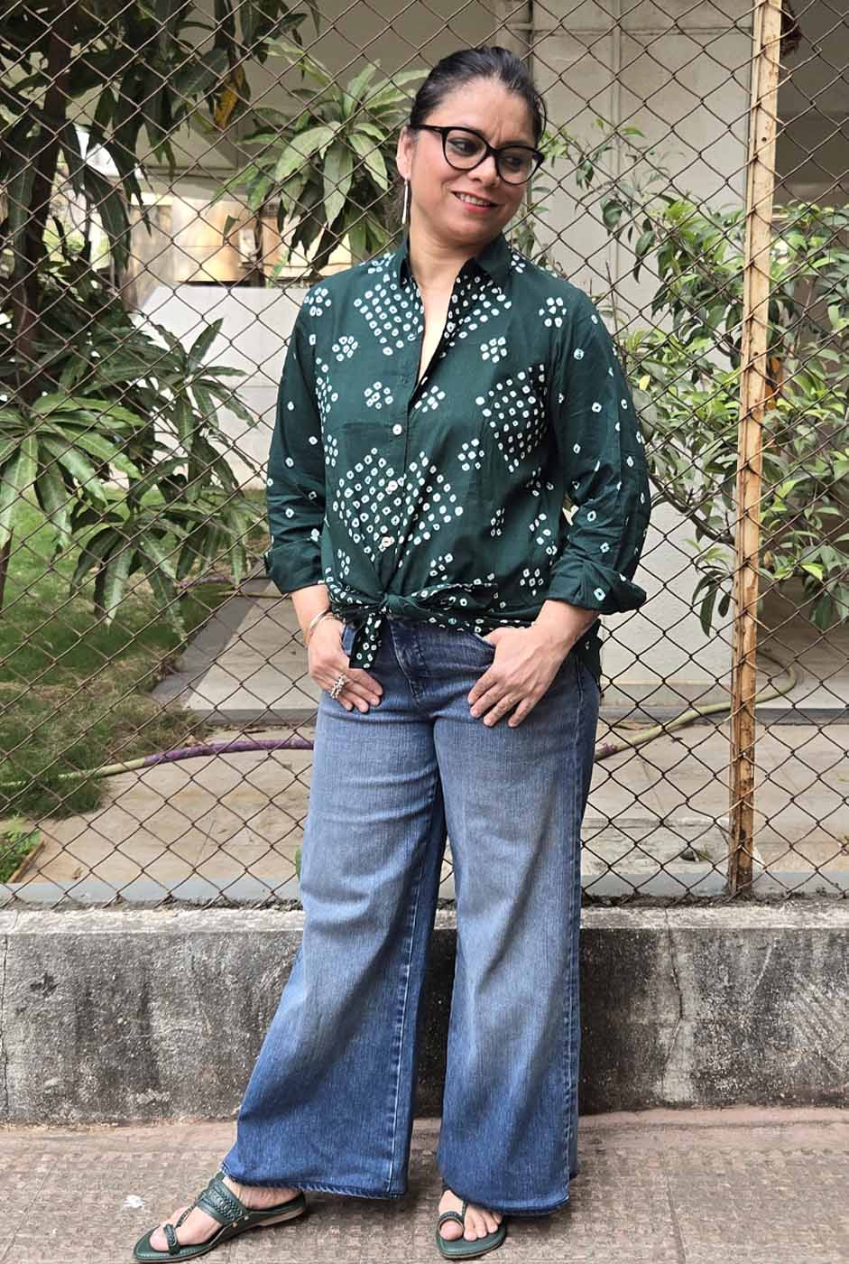 Green Bandhani Shirt