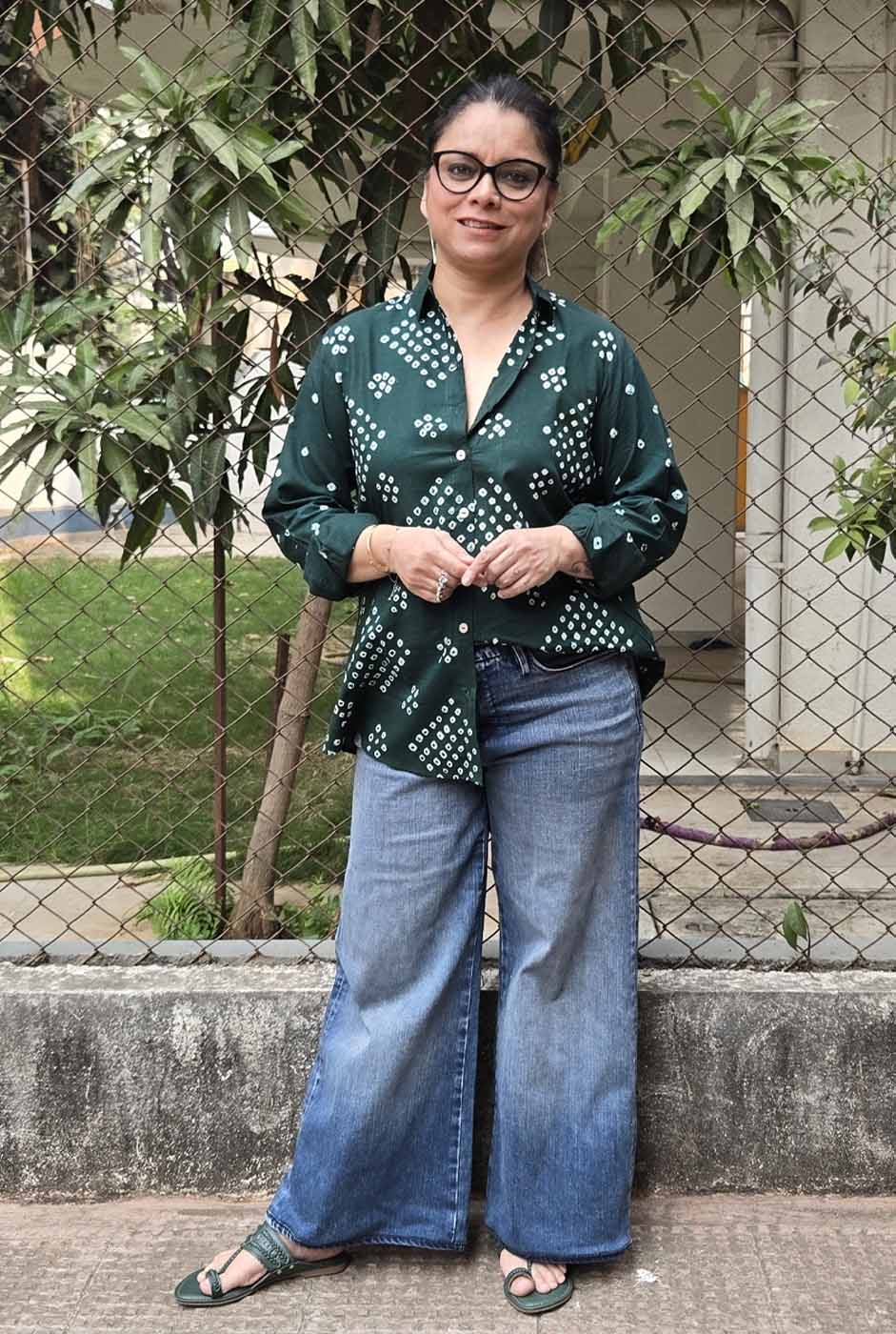 Green Bandhani Shirt