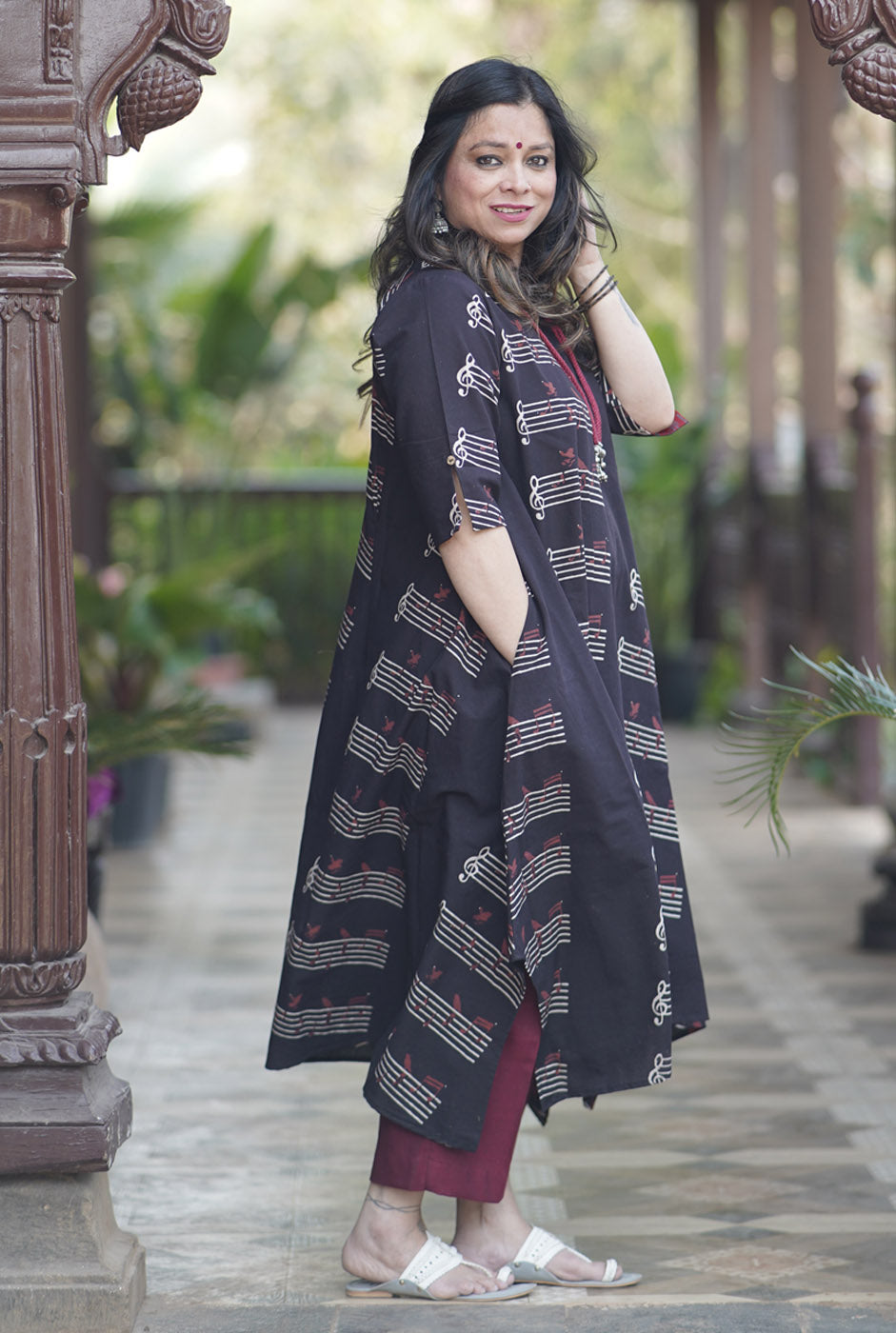 Alahi Ajrakh Anti-Fit Kurta in Exclusive Instrumental Block