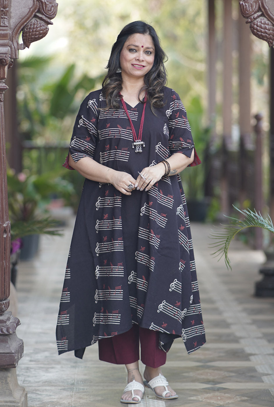 Alahi Ajrakh Anti-Fit Kurta in Exclusive Instrumental Block