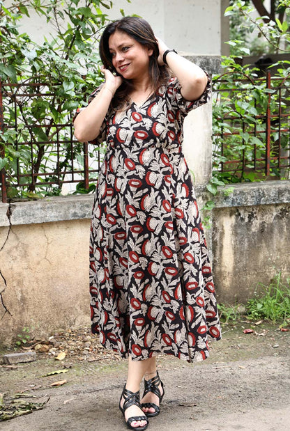 Beautiful Floral Dress with Mull Lining