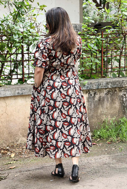 Beautiful Floral Dress with Mull Lining
