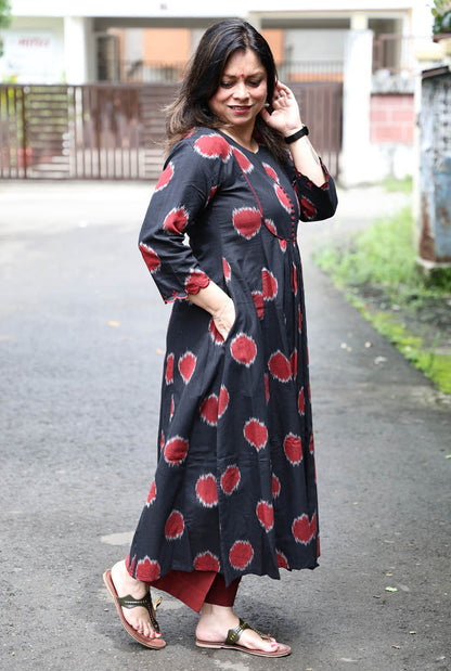 Black Exclusive Ikat Kurti