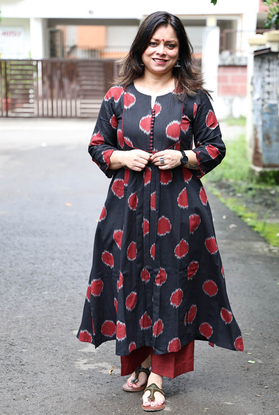 Black Exclusive Ikat Kurti