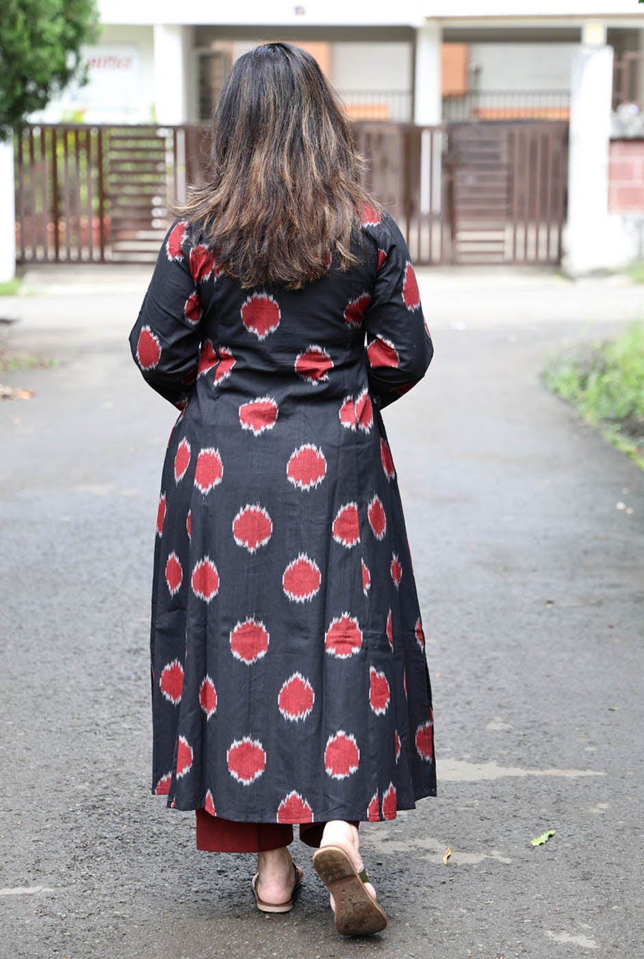 Black Exclusive Ikat Kurti