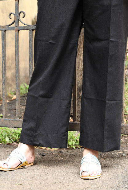 Black Handloom Pant