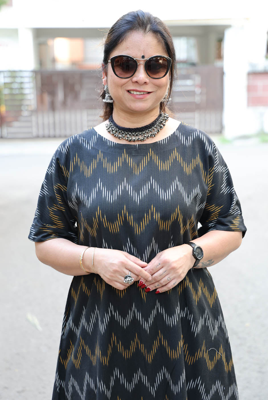 Black Ikat Co-Ord Set