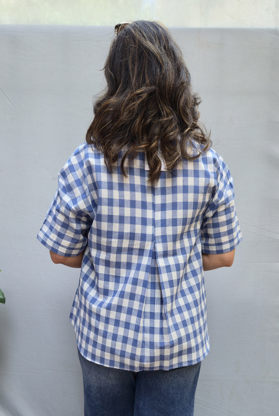Chaukat Blue Checkered Anti-Fit Shirt