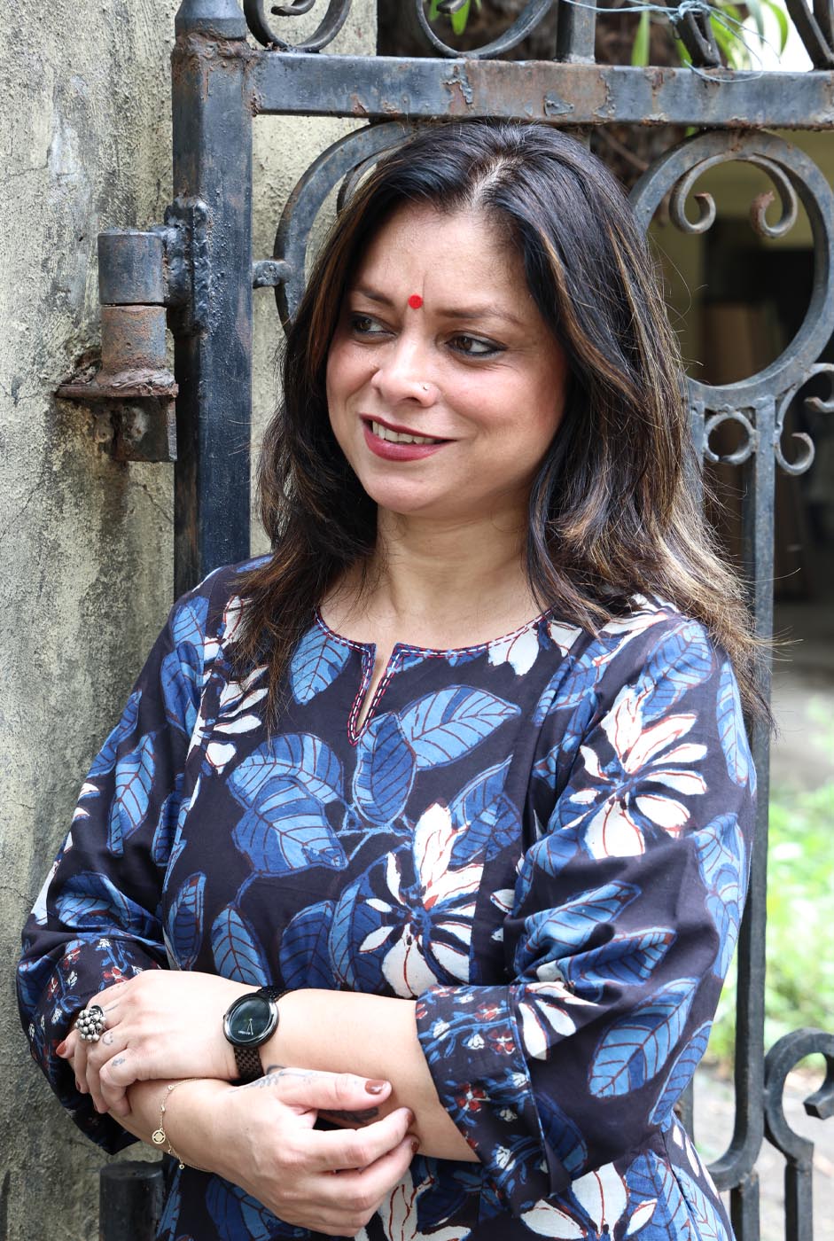 Ambar Vanaspati Block Printed Kurta (Blue)