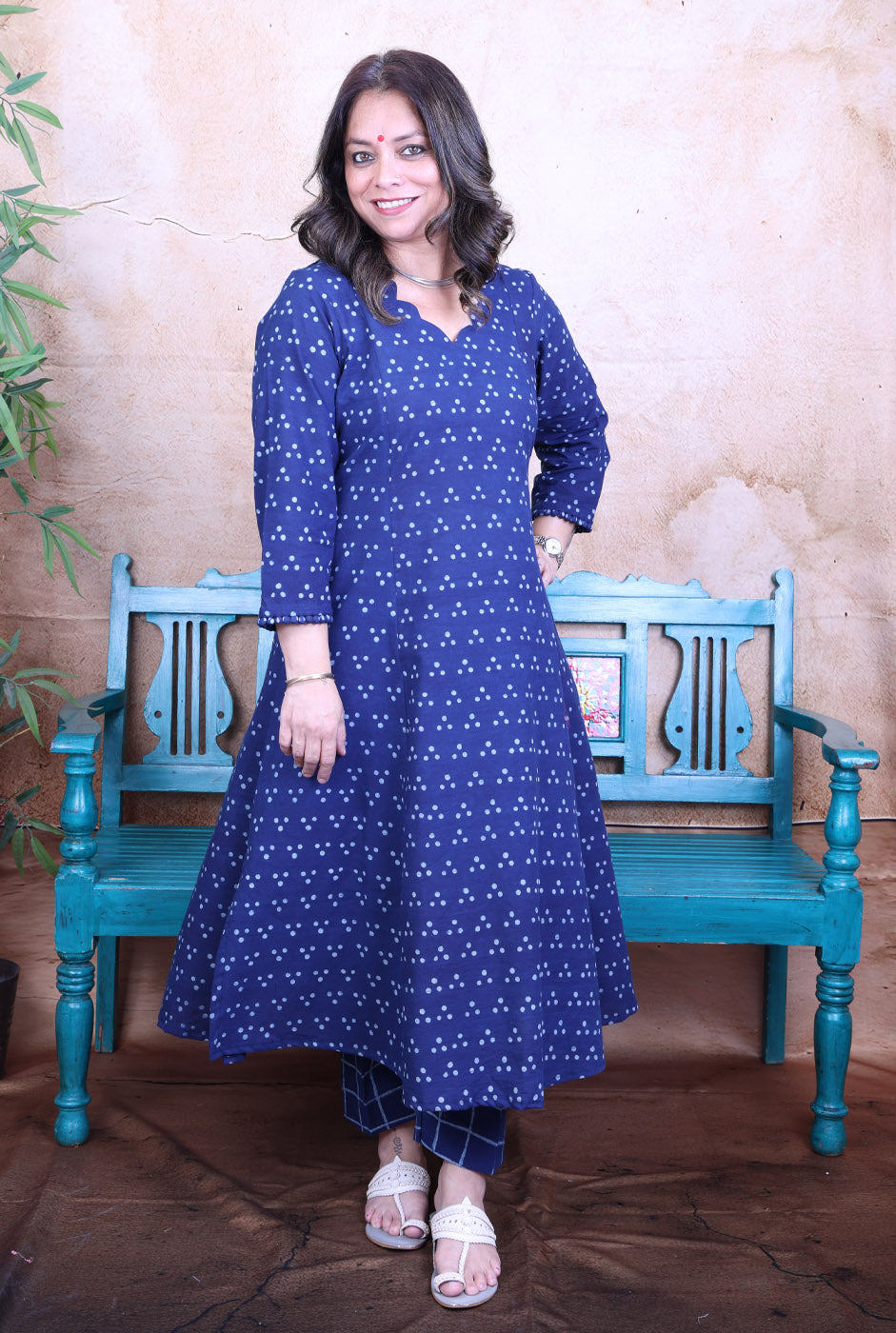 Taara Indigo Cotton Kurta Pant Set of 2